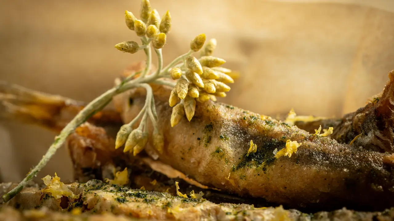 Close-up of a fish dish at Andana