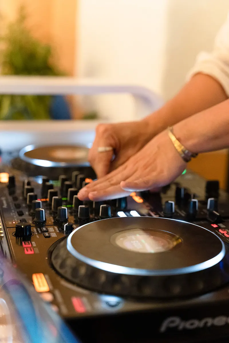 A DJ set at an event at Andana